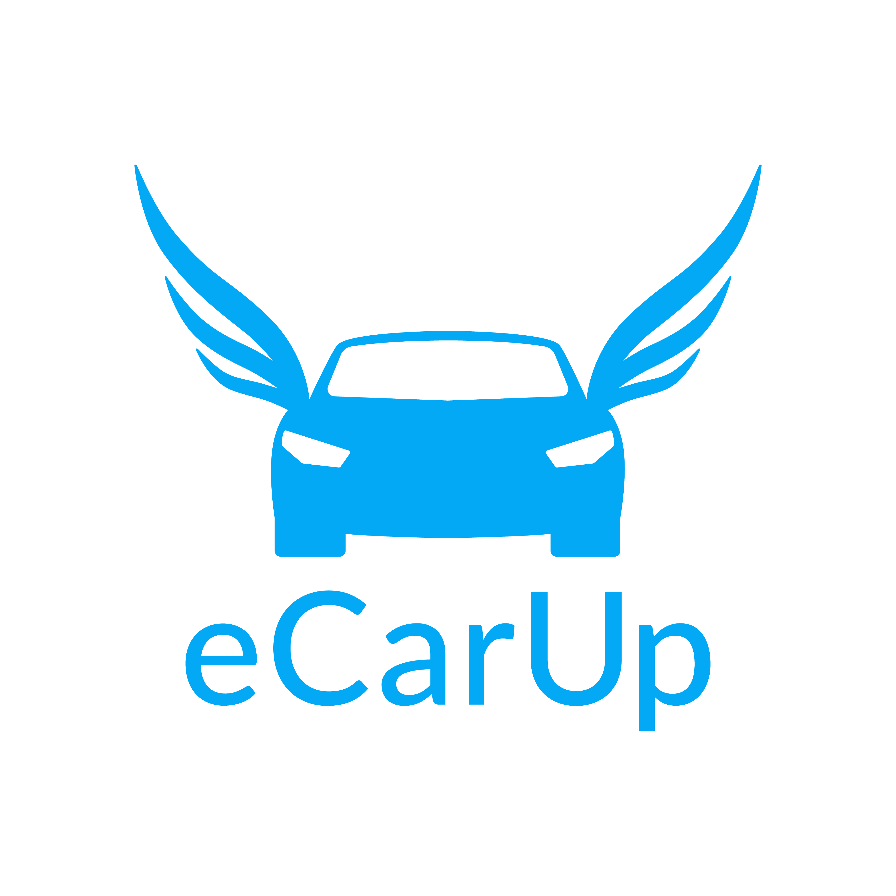 eCarUp Logo rund blauaufweiss
